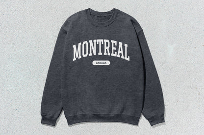 Gray Montreal crewneck sweatshirt from the Unisex Heavy Blend™ Custom Apparel collection