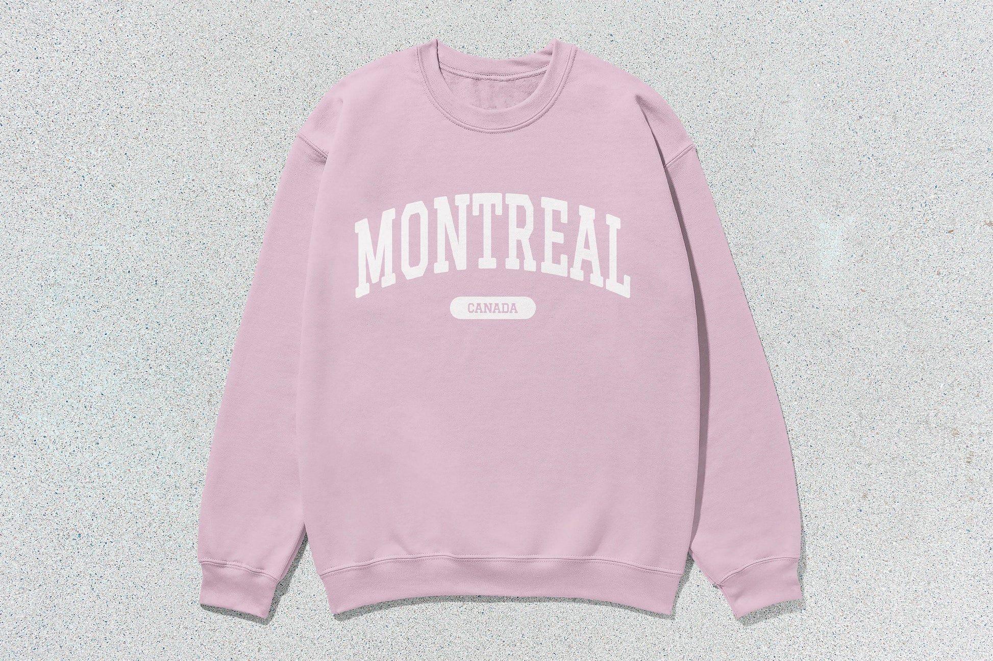 Pink sweatshirt from Montreal Crewneck collection, crafted with heavy blend fabric for custom apparel excellence