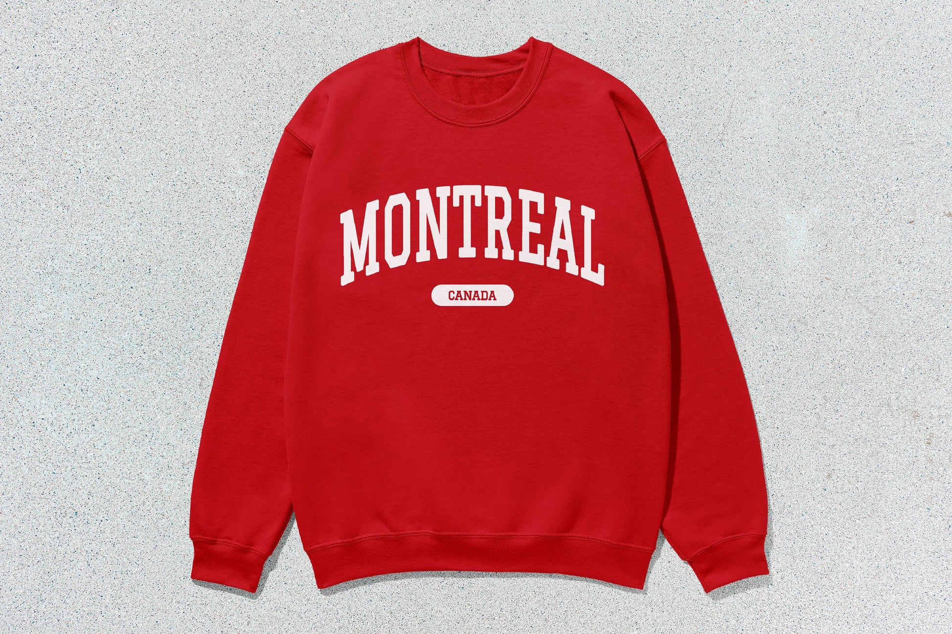Red Montreal Crewneck Sweatshirt in heavy blend, ideal for custom apparel designs