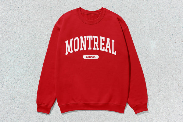 Montreal - Unisex Heavy Blend™ Crewneck Sweatshirt - Red / Small - Sweatshirts & Hoodies