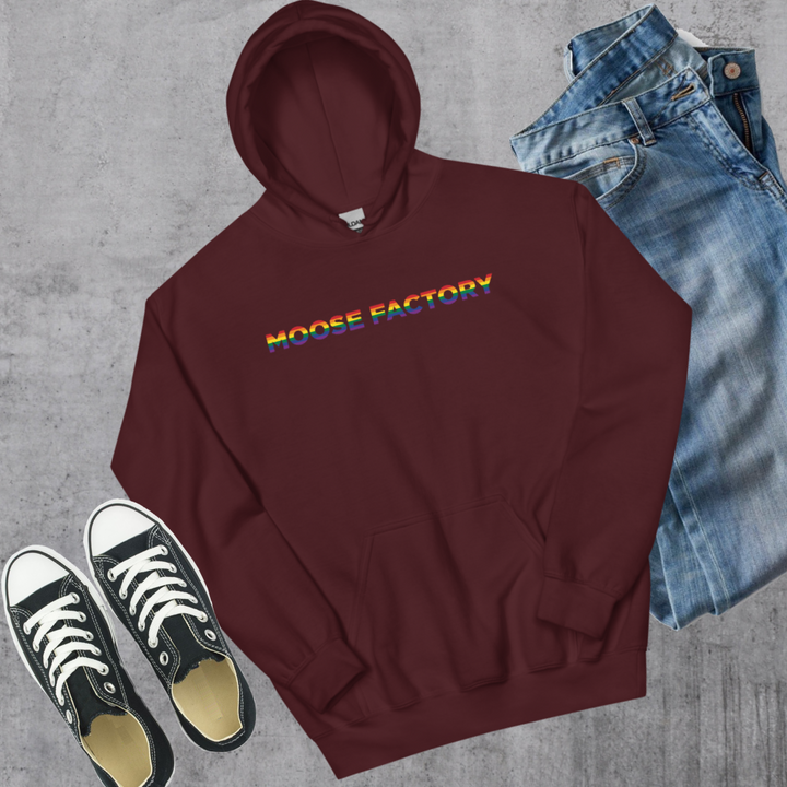 Moose Factory Pride Hoodie - Maroon / S