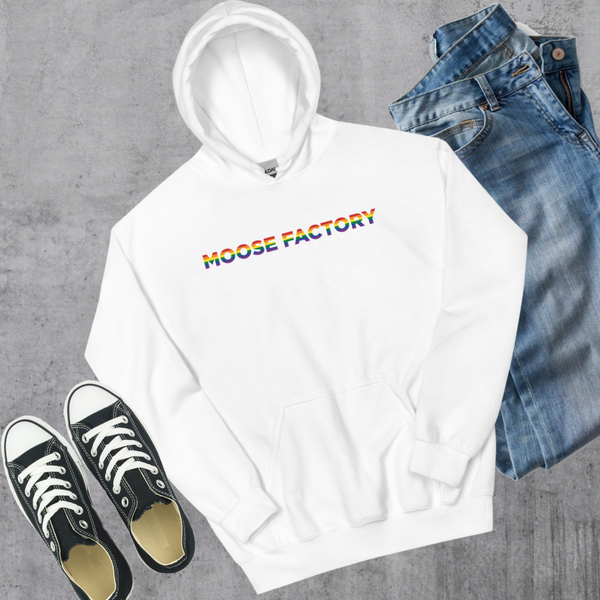 Moose Factory Pride Hoodie - White / S