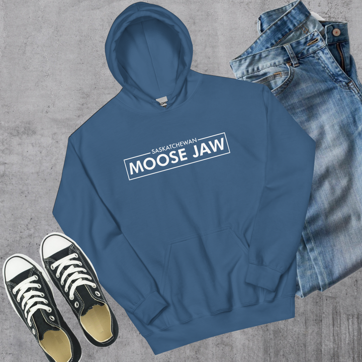 Moose Jaw Saskatchewan Hoodie - Indigo Blue / S