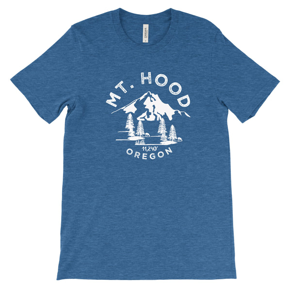 Mount Hood Oregon T shirt - Heather Royal / S - tshirt