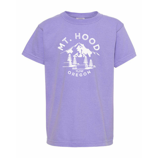 Mount Hood Youth Comfort Colors T shirt - Violet / S - Youth