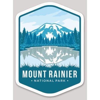 Mount Rainier National Park Die Cut Sticker Large - sticker