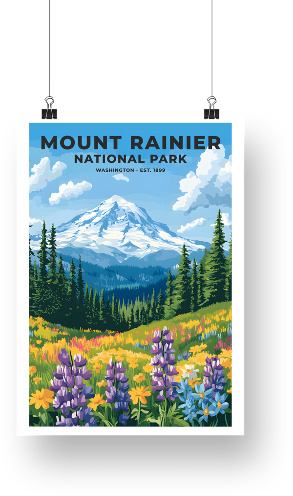 Mount Rainier National Park Poster - poster