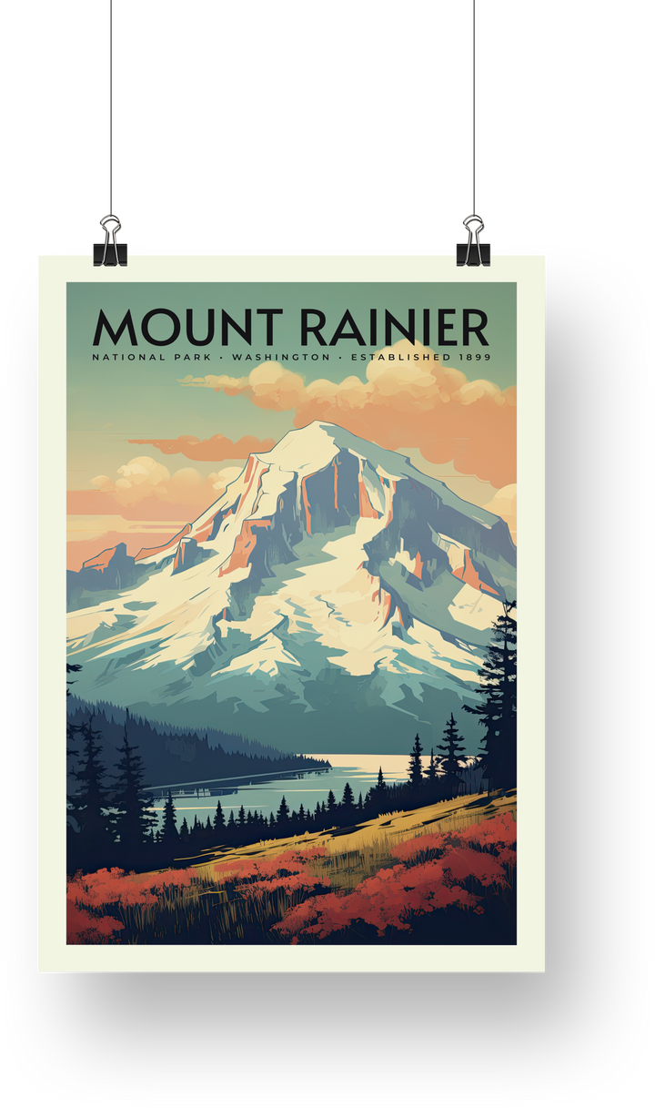 Mount Rainier National Park Poster - poster