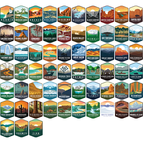 National Park Magnet Collection Emblem - magnet