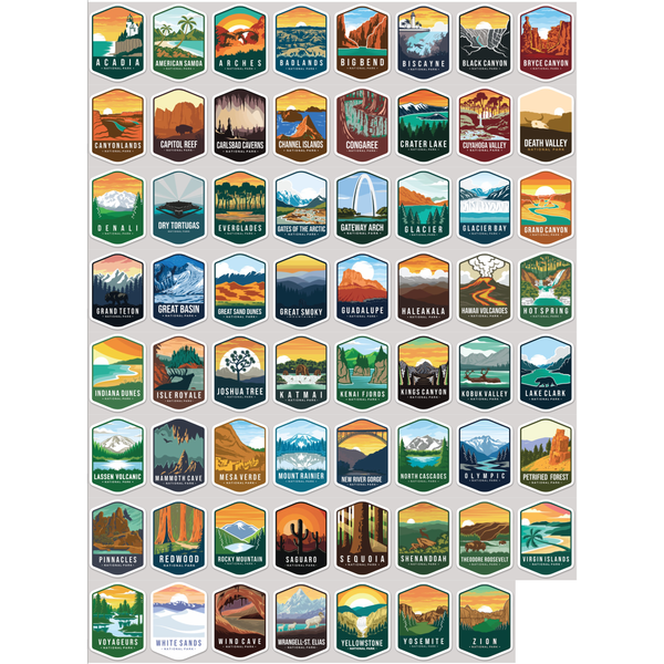 National Park Sticker Collection Emblem - sticker