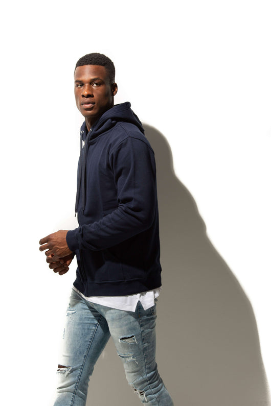 Navy hero-3020: ultimate custom apparel & live screen printing toronto hoodie - Full-Zip Hoodie