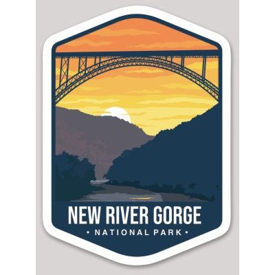 New River Gorge National Park Die Cut Sticker Large - sticker