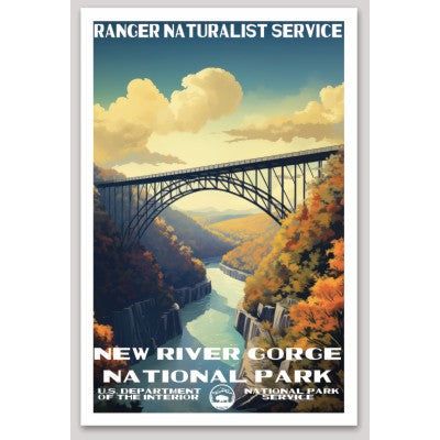 New River Gorge National Park WPA Sticker Large - sticker