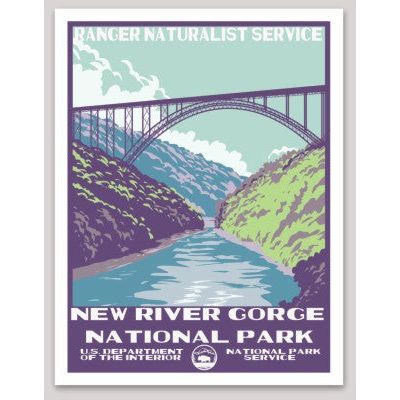 New River Gorge National Park WPA Sticker Large - sticker