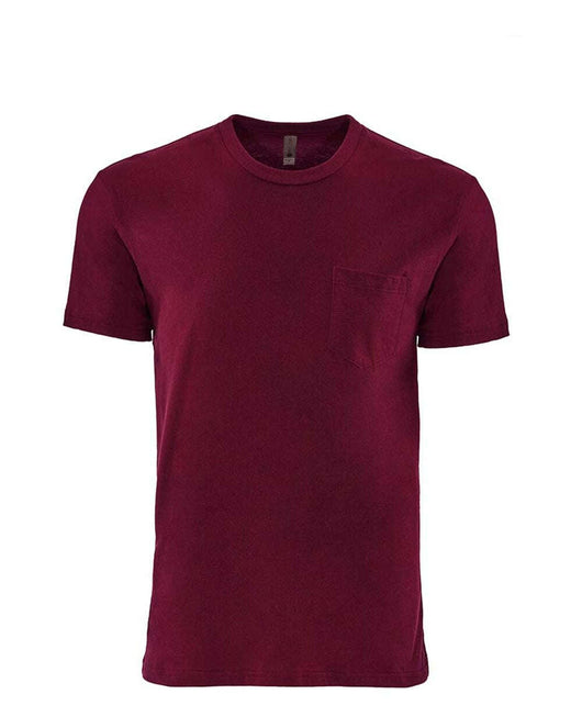 Next Level Cotton Pocket T-Shirt 3605 - Maroon / XS - T-Shirts - Premium