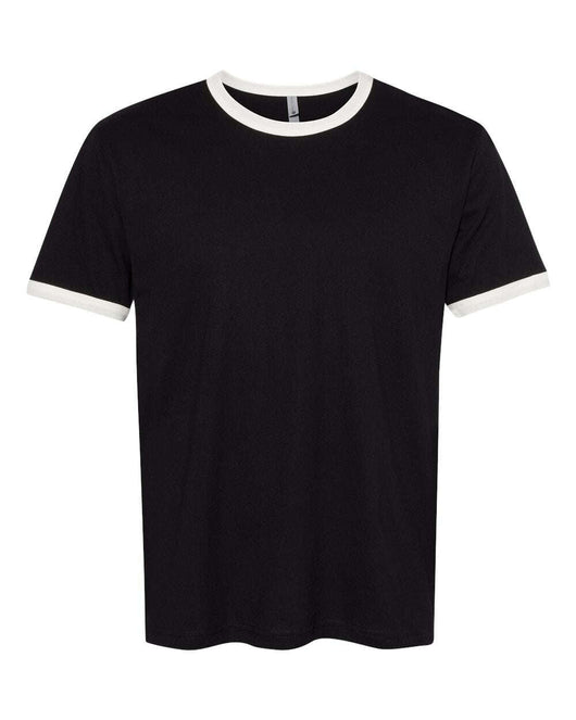 Next Level Cotton Ringer T-Shirt 3604 - Black/ Natural / XS - T-Shirts - Premium
