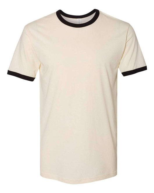 Next Level Cotton Ringer T-Shirt 3604 - Natural/ Black / XS - T-Shirts - Premium