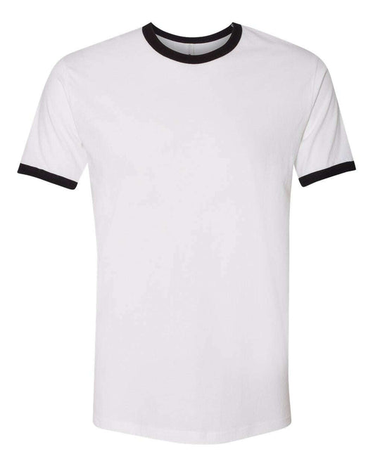 Next Level Cotton Ringer T-Shirt 3604 - White/ Black / XS - T-Shirts - Premium