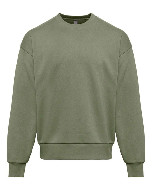 Next Level Heavyweight Crewneck Sweatshirt 9007 - Light Olive / XS - Sweatshirts & Hoodies
