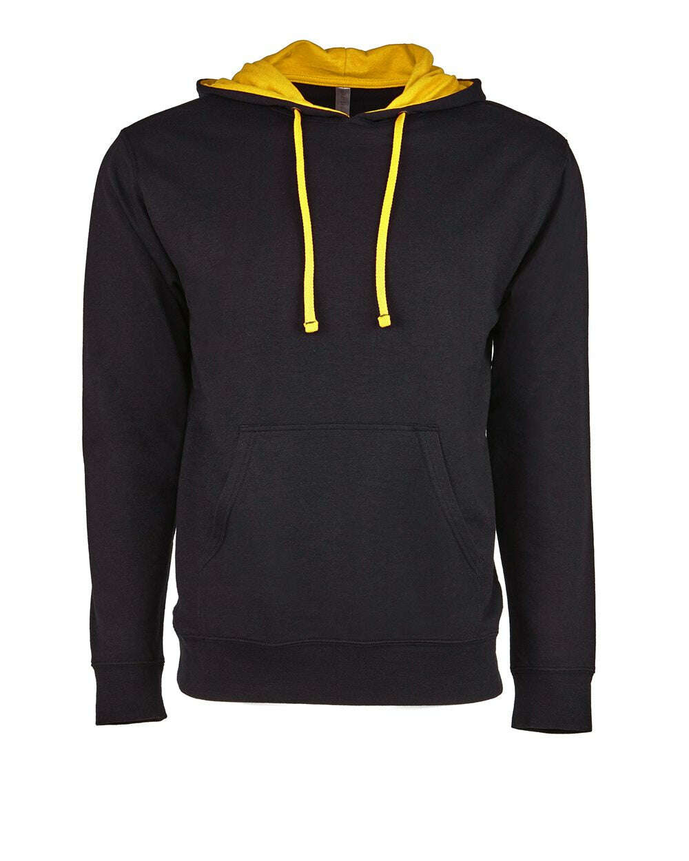 Next Level Laguna Hoodie 9301 - Black/ Gold / XS - Sweatshirts & Hoodies