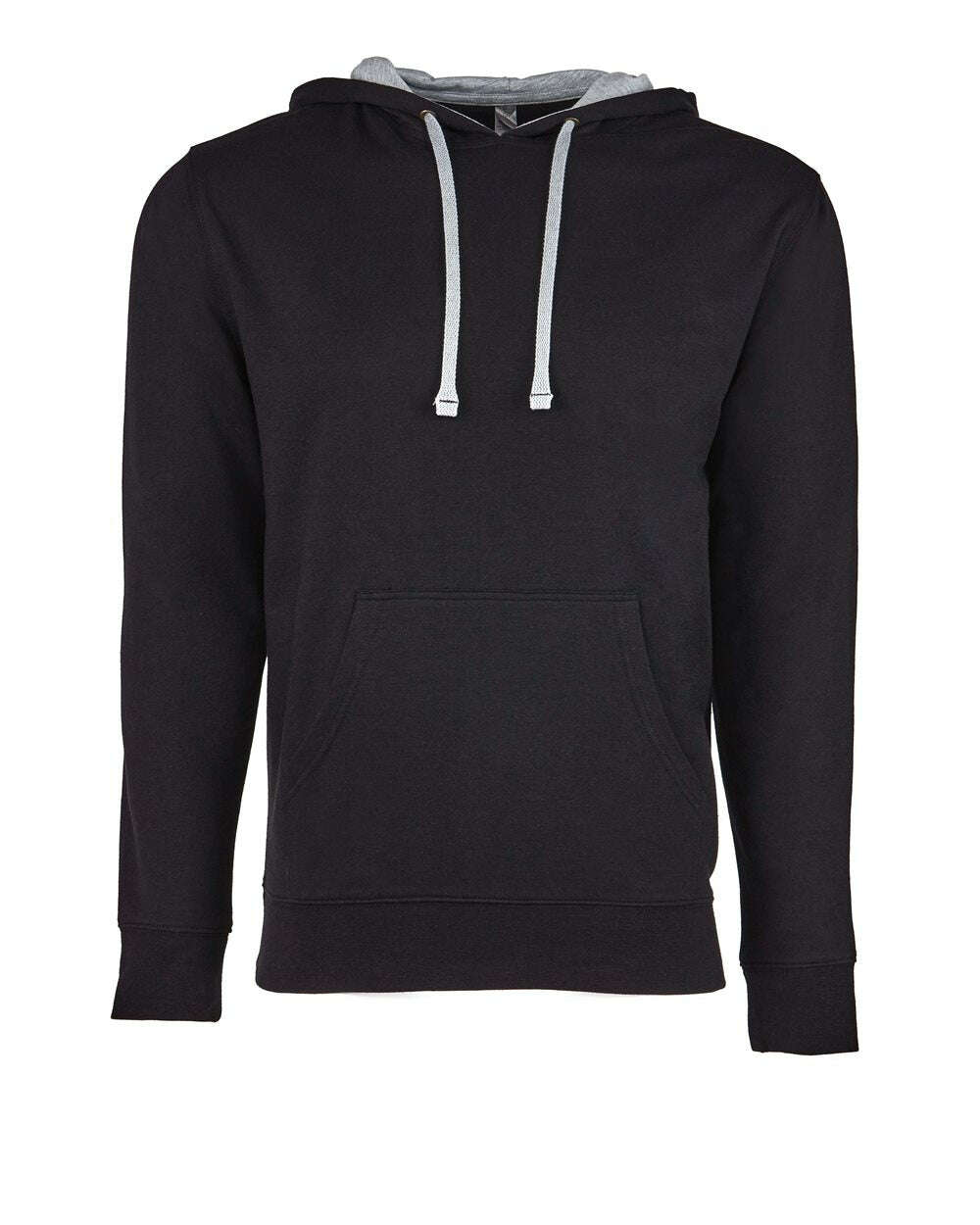 Next Level Laguna Hoodie 9301 - Black/ Heather Grey / XS - Sweatshirts & Hoodies