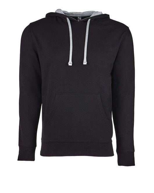 Next Level Laguna Hoodie 9301 - Black/ Heather Grey / XS - Sweatshirts & Hoodies