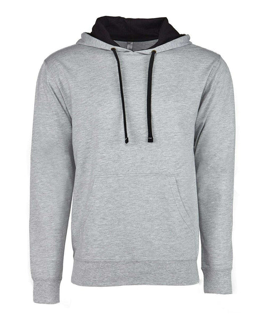 Next Level Laguna Hoodie 9301 - Heather Grey/ Black / XS - Sweatshirts & Hoodies