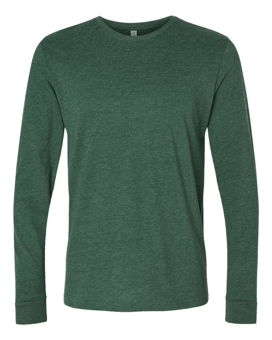 Next Level Sueded Long Sleeve T-Shirt 6411 - Heather Forest Green / XS - Long sleeves