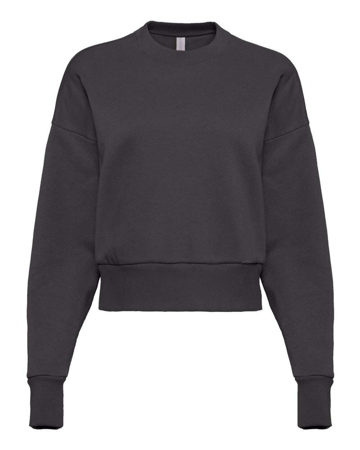 Next Level Women’s Heavyweight Crewneck Sweatshirt 9087 - Graphite Black / XS - Sweatshirts & Hoodies