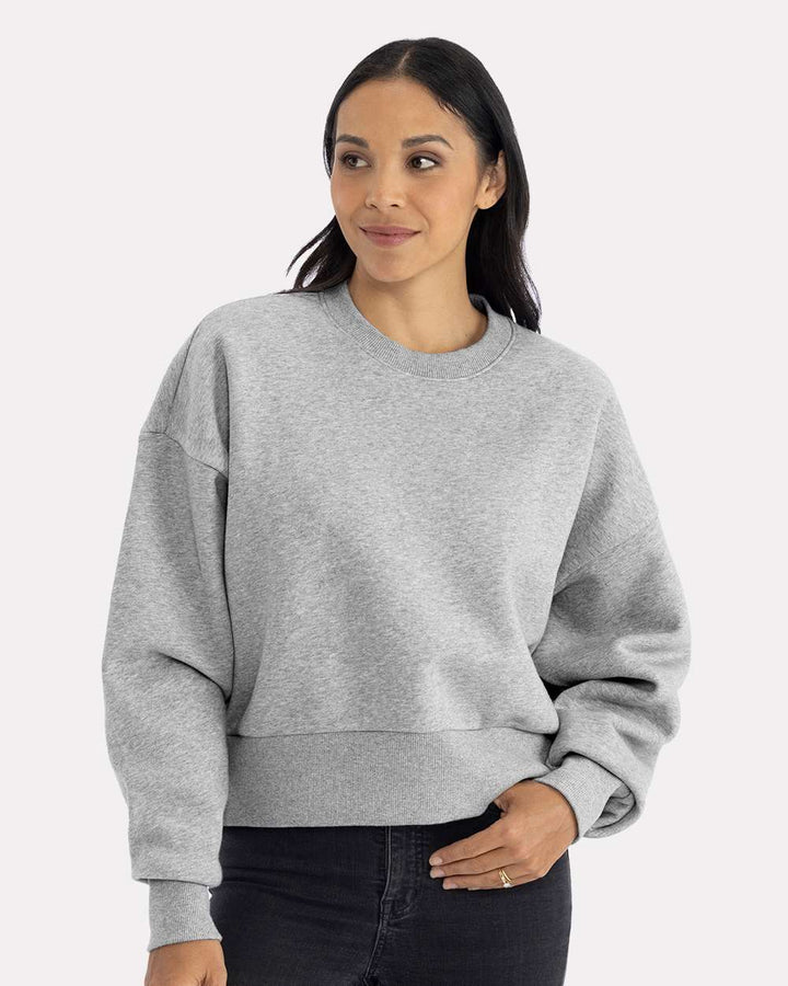 Next Level Women’s Heavyweight Crewneck Sweatshirt 9087 - Heather Grey / XS - Sweatshirts & Hoodies