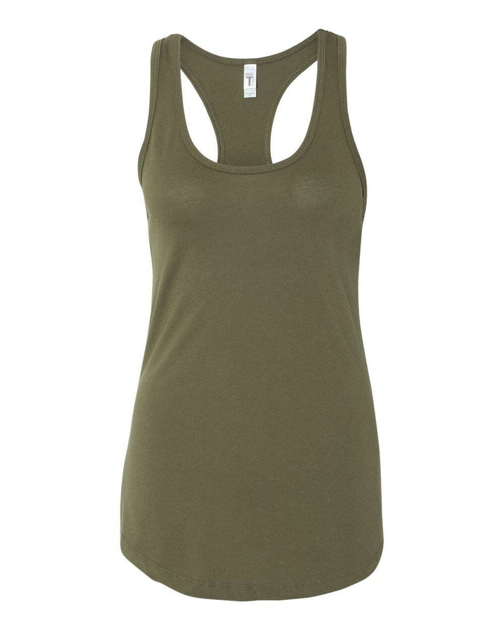 Next Level Women’s Ideal Racerback Tank 1533 - Colorset 2 - Military Green / XS - tank top