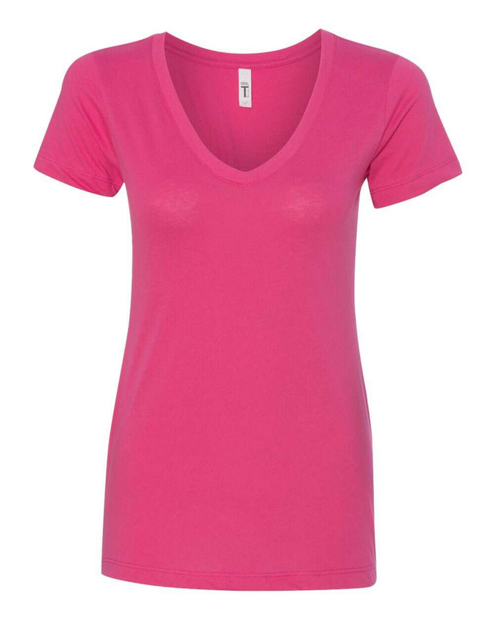 Next Level Women’s Ideal V-Neck T-Shirt 1540 - Colorset 1 - Raspberry / XS - T-Shirts