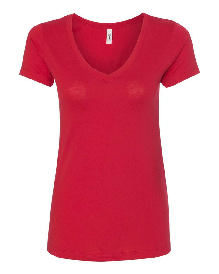 Next Level Women’s Ideal V-Neck T-Shirt 1540 - Colorset 1 - Red / XS - T-Shirts