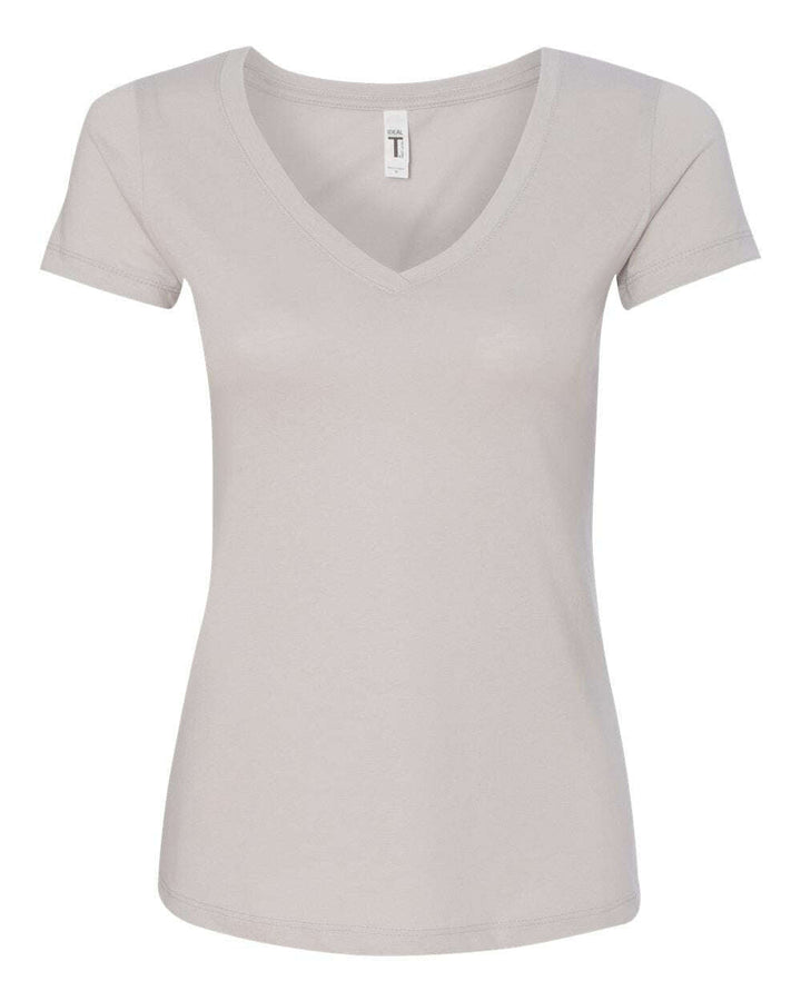 Next Level Women’s Ideal V-Neck T-Shirt 1540 - Colorset 1 - Silver / XS - T-Shirts