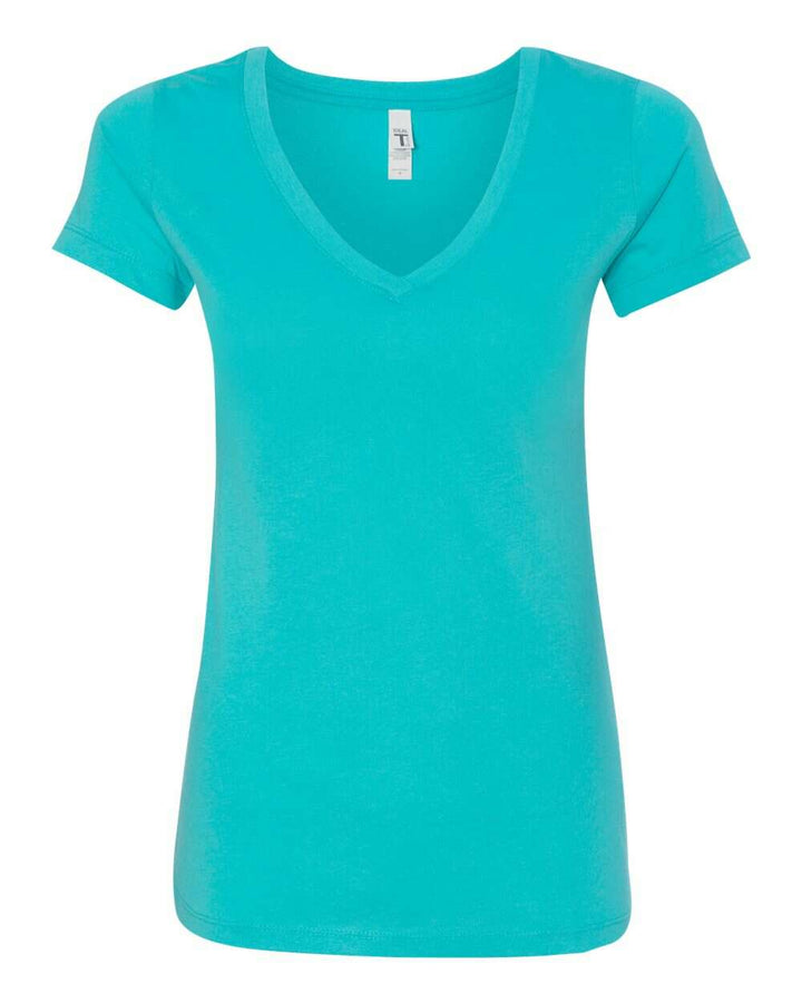 Next Level Women’s Ideal V-Neck T-Shirt 1540 - Colorset 1 - Tahiti Blue / XS - T-Shirts