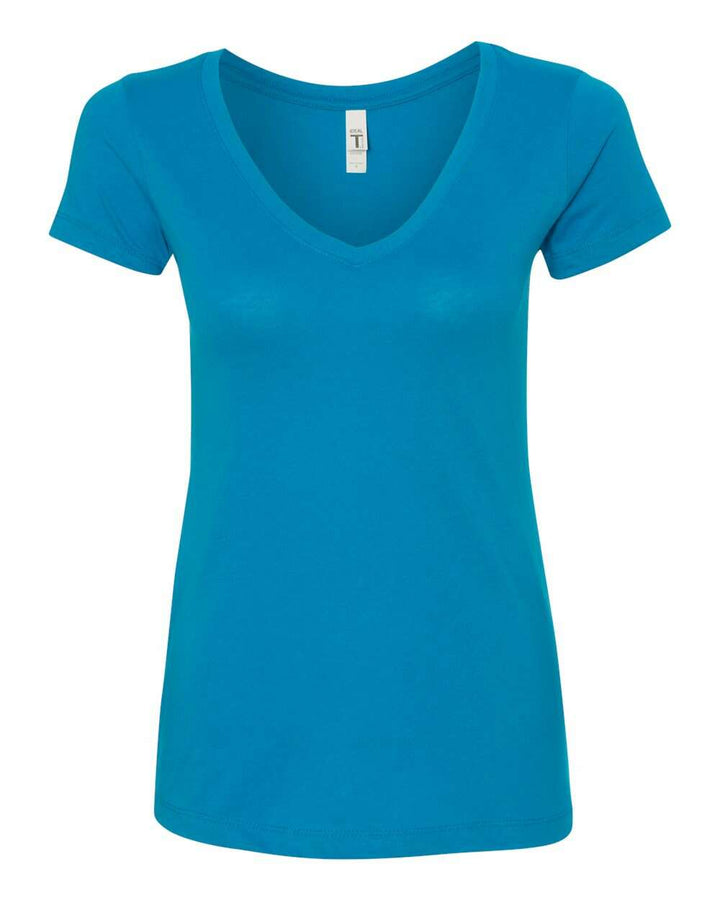 Next Level Women’s Ideal V-Neck T-Shirt 1540 - Colorset 1 - Turquoise / XS - T-Shirts