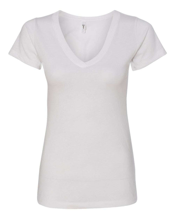 Next Level Women’s Ideal V-Neck T-Shirt 1540 - Colorset 1 - White / XS - T-Shirts