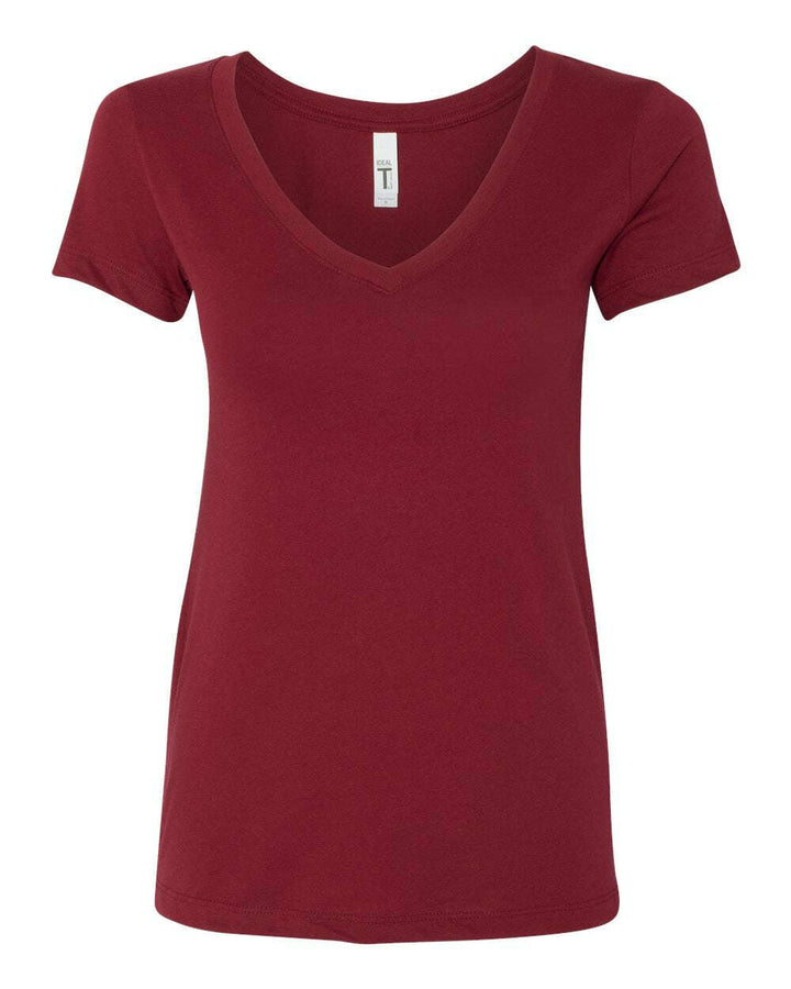 Next Level Women’s Ideal V-Neck T-Shirt 1540 - Colorset 2 - Cardinal / XS - T-Shirts