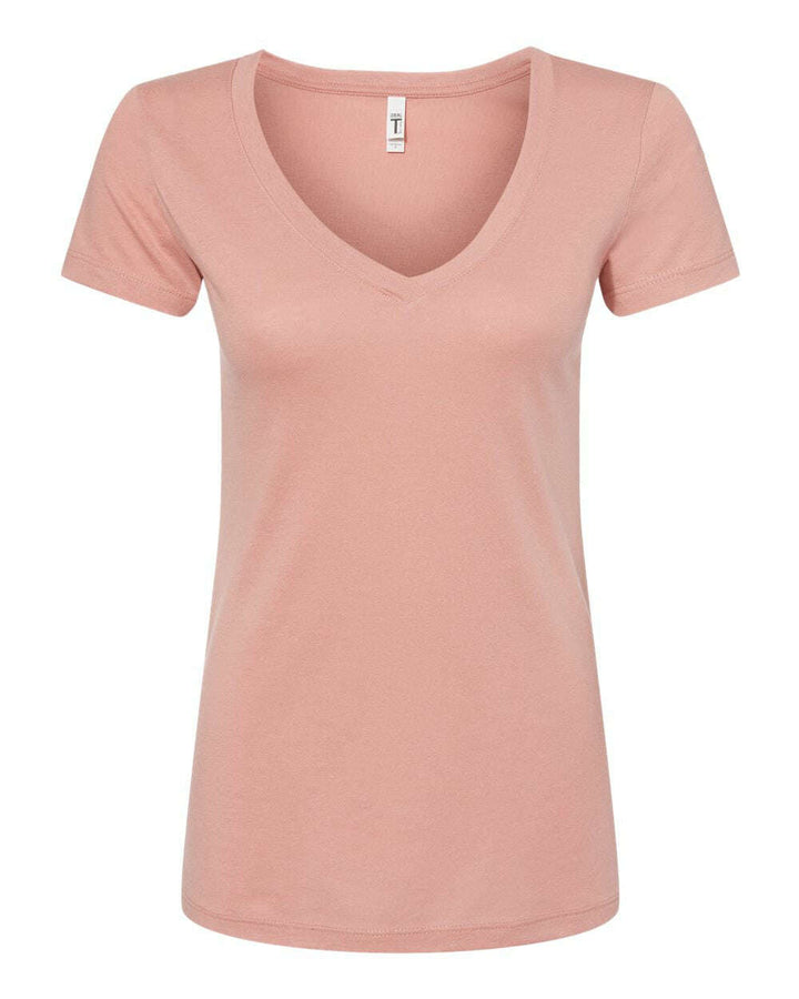 Next Level Women’s Ideal V-Neck T-Shirt 1540 - Colorset 2 - Desert Pink / XS - T-Shirts