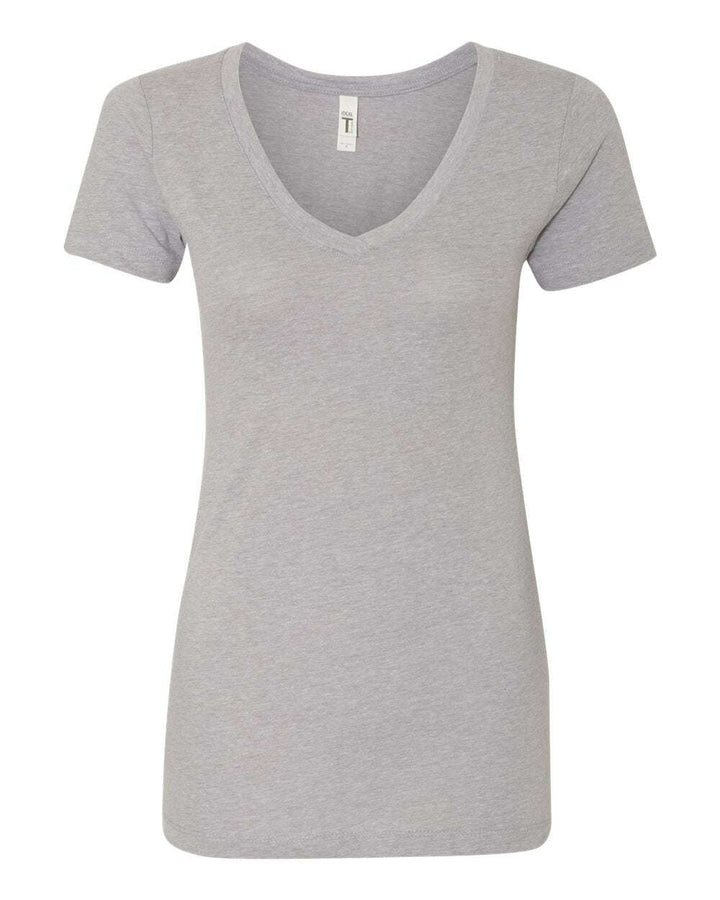 Next Level Women’s Ideal V-Neck T-Shirt 1540 - Colorset 2 - Heather Grey / XS - T-Shirts