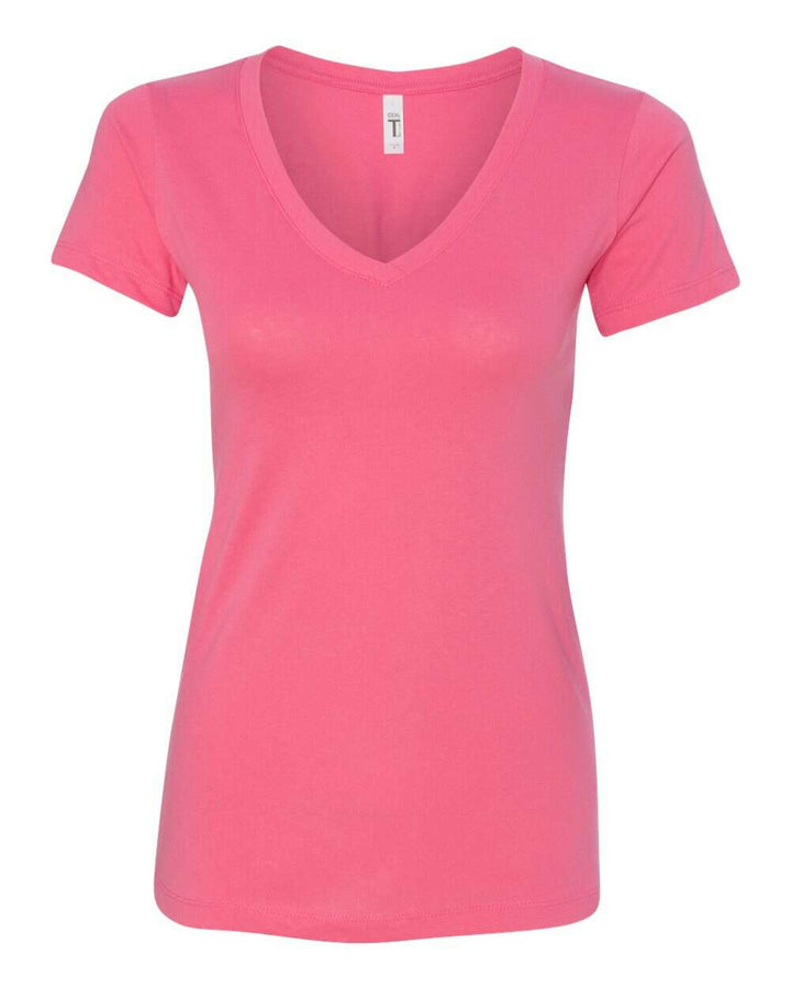 Next Level Women’s Ideal V-Neck T-Shirt 1540 - Colorset 2 - Hot Pink / XS - T-Shirts