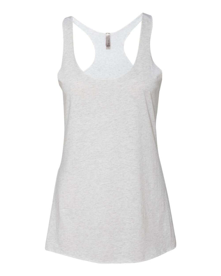 Next Level Women’s Triblend Racerback Tank 6733 - Heather White / XS - tank top