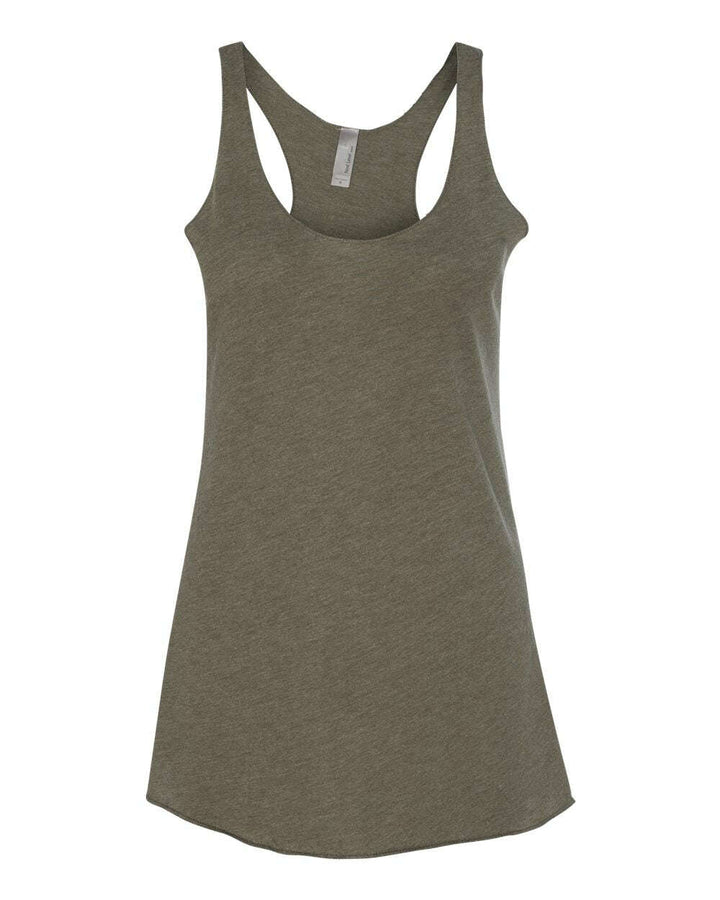 Next Level Women’s Triblend Racerback Tank 6733 - Military Green / XS - tank top