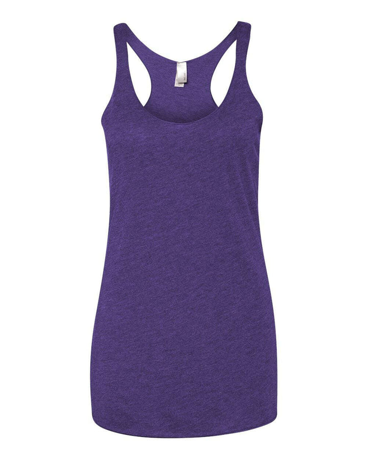 Next Level Women’s Triblend Racerback Tank 6733 - Purple Rush / XS - tank top