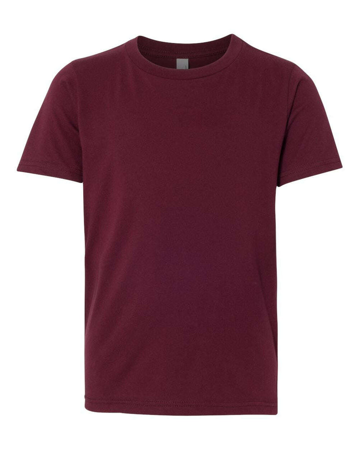 Next Level Youth Cotton T-Shirt 3310 - Maroon / XS - T-Shirts