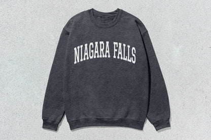 Gray Niagara Falls sweatshirt from custom apparel with screen printing design