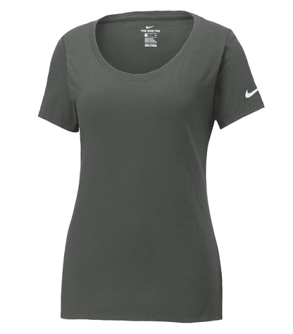 Nike - NIKE Dri-FIT COTTON/POLY SCOOP NECK LADIES' TEE. - NKBQ5234