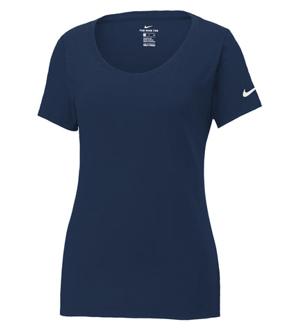 Nike - NIKE Dri-FIT COTTON/POLY SCOOP NECK LADIES' TEE. - NKBQ5234