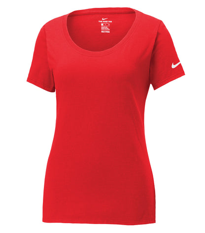 Nike - NIKE Dri-FIT COTTON/POLY SCOOP NECK LADIES' TEE. - NKBQ5234