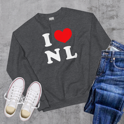 I ❤️ NL Crewneck - Dark Heather / S